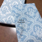 Blue Mughal Jaal Mulmul Single Bed Dohar Pair