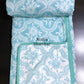 Turquoise Mughal Jaal Mulmul Double Bed Dohar
