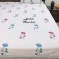 Blue and Pink Floral Motifs Cotton Hand Block Super King Bedsheet
