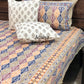 Multicolour Barmeri Cotton Super King Bedsheet