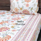 Multicolour Floral Jaal Cotton Super King Bedsheet