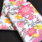 Pink and Yellow Floral Mulmul Single Dohar Pair