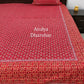 Red Butti Cotton King Size Bedsheet