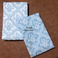 Blue Mughal Jaal Mulmul Single Bed Dohar Pair