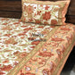 Orange Floral Jaal Bedsheet