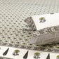 Green and Grey Floral Jaal Bedsheet
