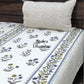 Blue Floral Motifs Super King Bedsheet