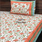 Orange Floral Jaal Bedsheet