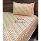 Green Floral Motifs Bedsheet