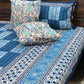 Blue Floral Motifs Bedsheet