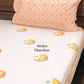 Reading Bunny Kids Hand Block Printed Single Bedsheet