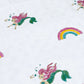 Mermaid and Rainbow Hand Block Printed Mulmul Baby Dohar