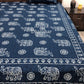 Indigo Elephant Motifs Cotton Super King Bedsheet