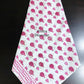 Pink Hearts Hand Block Printed Waffle Cotton Kids Towel
