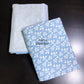 Blue Leaves Motifs Cambric Cotton Single Dohar Pair