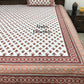 Rust Floral Motifs Bedsheet