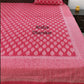Pink Butti Cotton King Size Bedsheet