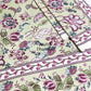 Purple and Green Floral Jaal Cotton Super King Bedsheet