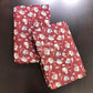 Red Floral Mulmul Single Dohar Pair