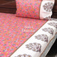 Pink Floral Jaal Bedsheet