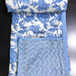 Blue Floral Jaal Mulmul Double Bed Dohar