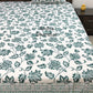 Turquoise Floral Jaal Super King Bedsheet