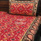 Red Bandhej Cotton King Size Bedsheet