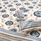 Blue Floral Jaal Cotton King Size Bedsheet