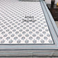 Grey Floral Motifs Cotton King Size Bedsheet
