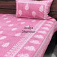 Pink Floral Motifs King Size Bedsheet