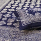 Indigo Elephant Motifs Cotton Single Bedsheet