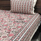 Pink Floral Jaal Cotton Super King Bedsheet