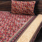 Maroon Kalamkari King Size Bedsheet