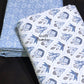 Blue Floral Motifs Cambric Cotton Single Dohar Pair