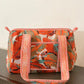 Orange Leaves Quilted Mini Duffle Bag