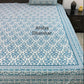Blue Mughal Jaal Cotton King Size Bedsheet