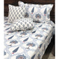 Blue Palm Tree Motifs Bedsheet
