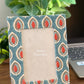 Red Floral Motifs Photo Frame