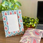 Block Print Handmade Paper Photo Frame and Journal Combo