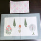 Pink and Orange Floral Motifs Percale Cotton Hand Block Printed Super King Bedsheet