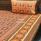 Brown Ajrakh Cotton Bedsheet