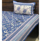 Blue Floral Jaal Bedsheet