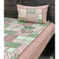Pink and Green Patchwork Looking Bedsheet