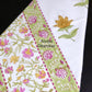 Multicolour Floral Motifs Hand Block Printed Waffle Cotton Towel