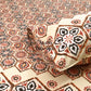 Beige and Red Floral Mughal Jaal Super King Cotton Bedsheet