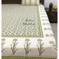 Green Floral Motifs Bedsheet