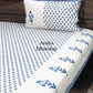 Blue Floral Motifs Bedsheet