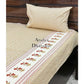 Mustard Zigzag with Floral Motifs Bedsheet