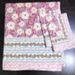 Pink and Yellow Floral Jaal Cotton King Size Bedsheet