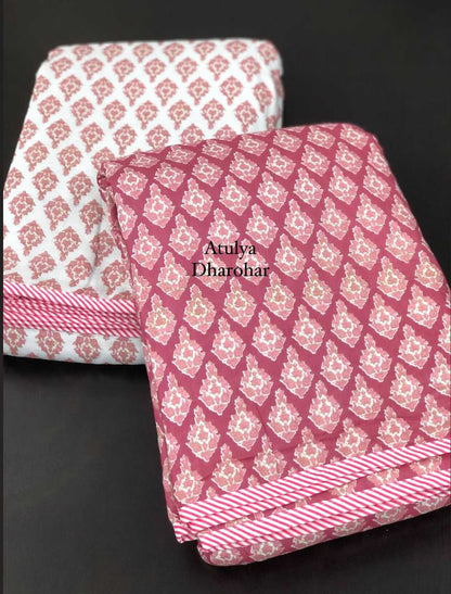 Red Butti Single Dohar Pair